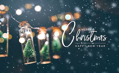 Merry Christmas and happy new year concept, Close up, Elegant Ch