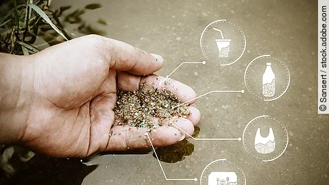 Microplastics at hand, microplastics, air pollution, aquatic microplastics, food microplastics.
