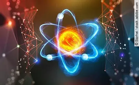 Atomic structure. Scientific breakthrough. Modern scientific res