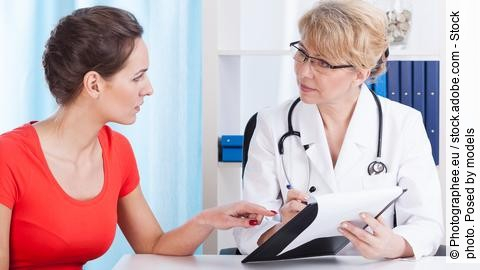 Doctor talking with patient about recommendations
