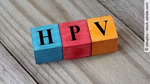 Holzblöcke in verschiedenen Farben liegen nebeneinander und bilden die Buchstaben „H“, „P“ und „V“