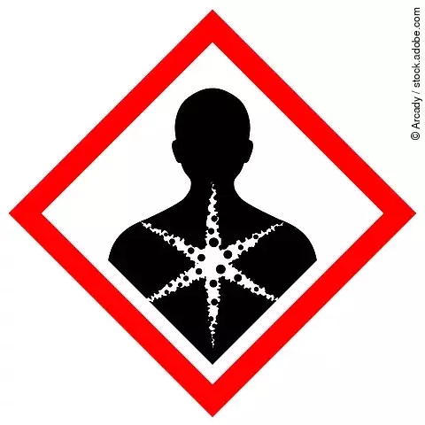 Health hazard vector warning sign Health hazard vector warning sign