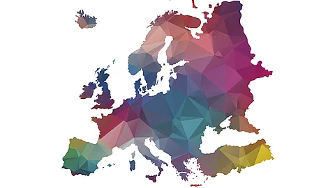 Europa als bunte Grafik
