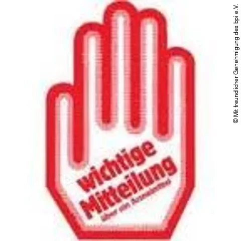 Symbol Rote-Hand-Brief