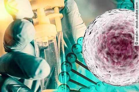 Stem Cells Therapy Concept stem cell transplant through perfusion 