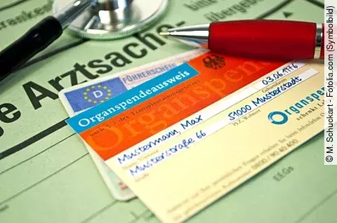 Ausgefüllter Organspendeausweis